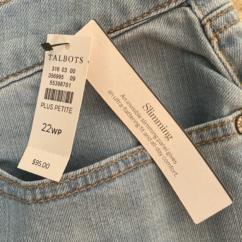 Talbots NWT straight leg crop jeans size 22WP - Picture 6 of 8